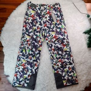 TSLA Kids Winter Cargo Insulated Waterproof Windproof Snow Pants Size Large NWT